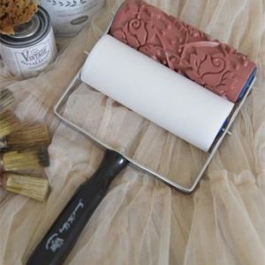 Stencil roller rose pattern